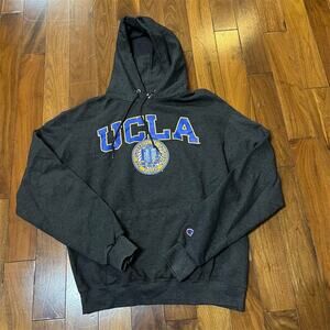 Champion UCLA Bruins Gray Hoodie Sweatshirt Unisex Medium Pullover